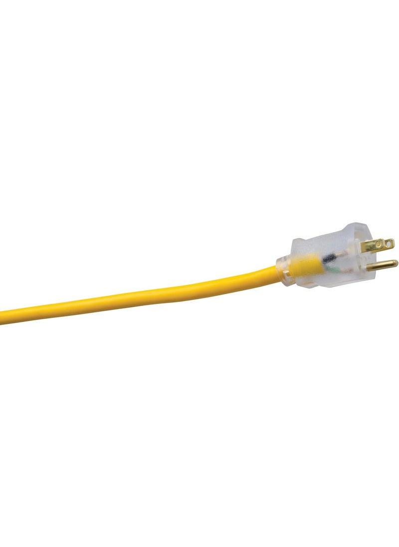 Southwire Southwire Polar Solar Heavy Duty Extension Cord, 25Ft, 12 Gauge, 3 Conductor, Outdoor Cord, Lighted End, SJEOOW, Yellow, 1687SW0002  - Image 1