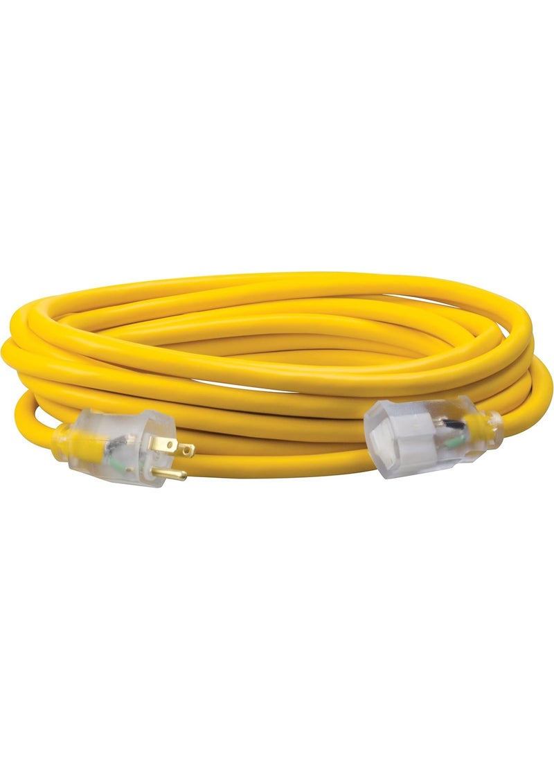 Southwire Southwire Polar Solar Heavy Duty Extension Cord, 25Ft, 12 Gauge, 3 Conductor, Outdoor Cord, Lighted End, SJEOOW, Yellow, 1687SW0002  - Image 3