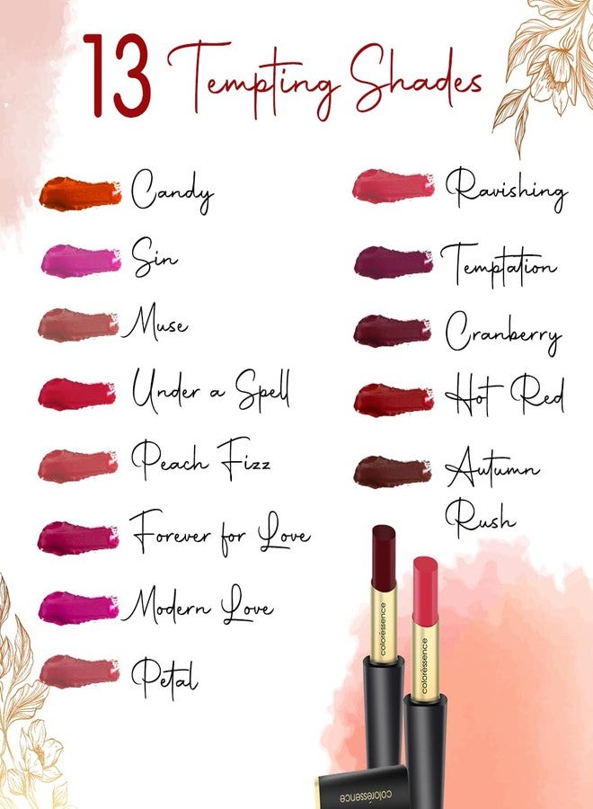 Coloressence Intense Long Wear Lipstick, Autumn Rush, 3.3gm | Highly Pigmented | Matte Finish | Long Lasting | Waterproof | Non-Sticky - Image 2