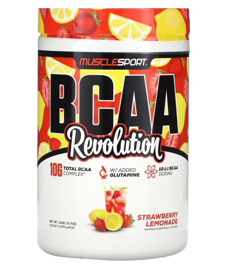 MUSCLESPORT BCAA Revolution Strawberry Lemonade 15.9 oz (450 g)
