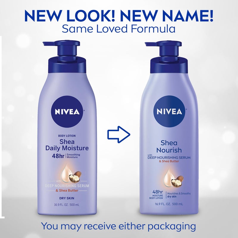 NIVEA Smooth Daily Moisture Body Lotion, Shea Butter 16.9 oz (Pack of 2) - Image 2