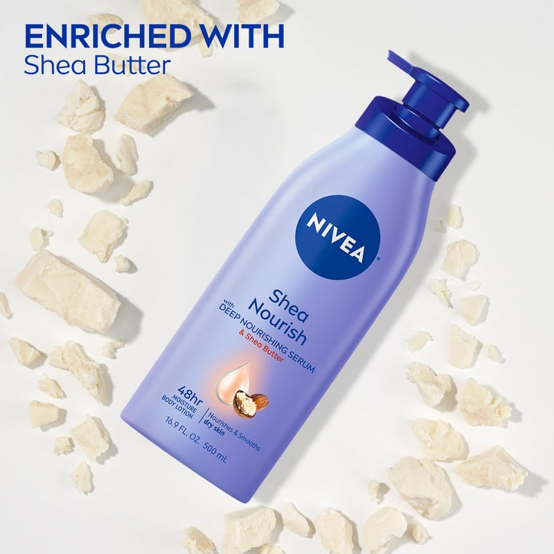 NIVEA Smooth Daily Moisture Body Lotion, Shea Butter 16.9 oz (Pack of 2) - Image 3