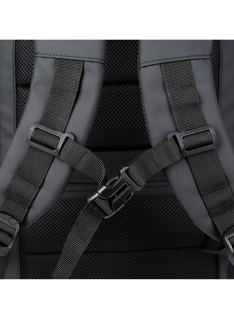 هايك Hike Unisex Premium Expandable Shoulder Backpack Water Resistant Laptop Daypack with Built in USB Port and Separate Laptop Compartment for Travel/Business/College, HKY2103 - BLACK - Image 5