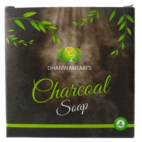 URJUWANI Dhanwantari Charcoal Scrub Soap 100gms pack of 2 - Image 2