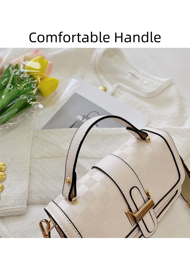 Women's Versatile Plaid Shoulder Bag, Ladies Large Capacity Crossbody Bag Sling Bag Side Bag Carry Bag, Daily Commuter/Banquet/Party/Campus PU Leather Handbag Tote Bags Clutch Bag for Girls/Students  - Image 3