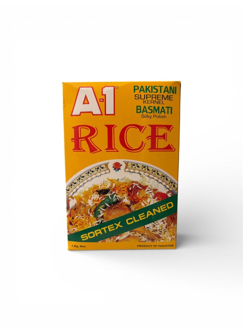 A-1 Pakistani Supreme Kernel Basmati Silky Polish Rice, 1 Kg