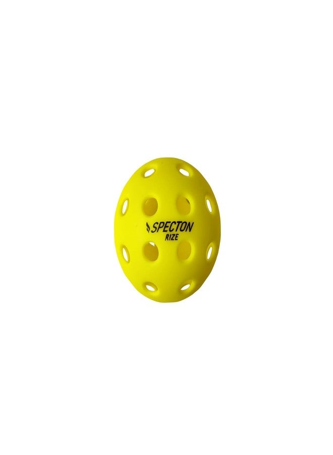 SPECTON Rize 40 Holes Performance Indoor/Outdoor Pickleballs Plastic and Polyester, Yellow, 25gms, Pack of 3 - Image 2