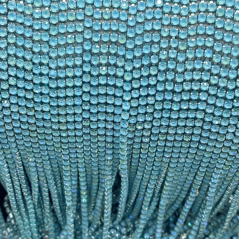 One Strip One Code Long Inlaid Diamond Claw Rhinestone Chain Hand Sewn Drill For Clothing Shoes Hats Bags Tangerine - Image 4