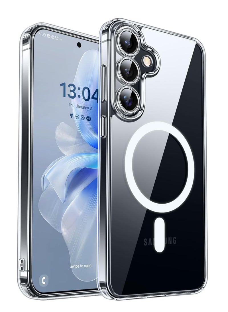 Samsung Galaxy S25 Plus 5G Case Cover Magnetic Case Support Wireless Charging Mag Safe Shockproof Bumper Cover for S25 Plus 5G 6.7-inch - Image 1