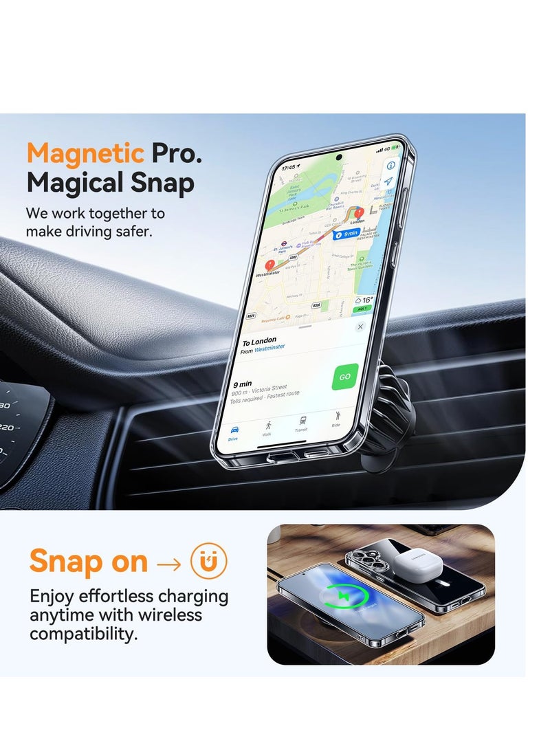 Samsung Galaxy S25 Plus 5G Case Cover Magnetic Case Support Wireless Charging Mag Safe Shockproof Bumper Cover for S25 Plus 5G 6.7-inch - Image 3