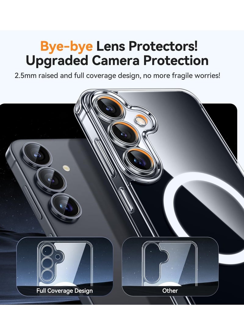 Samsung Galaxy S25 Plus 5G Case Cover Magnetic Case Support Wireless Charging Mag Safe Shockproof Bumper Cover for S25 Plus 5G 6.7-inch - Image 5