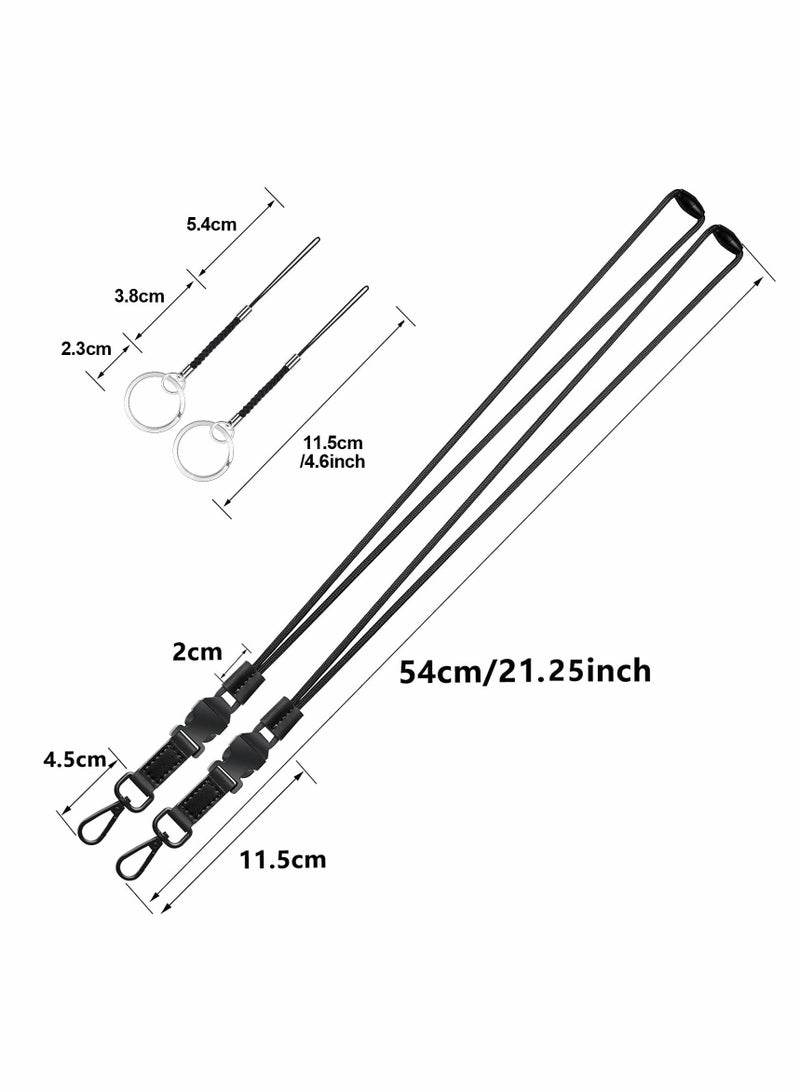 Excefore Neck Lanyard Leather Badge Lanyards Adjustable Long Strap for Badge Holders Staff Work ID Card Holder,Keychain - Image 4