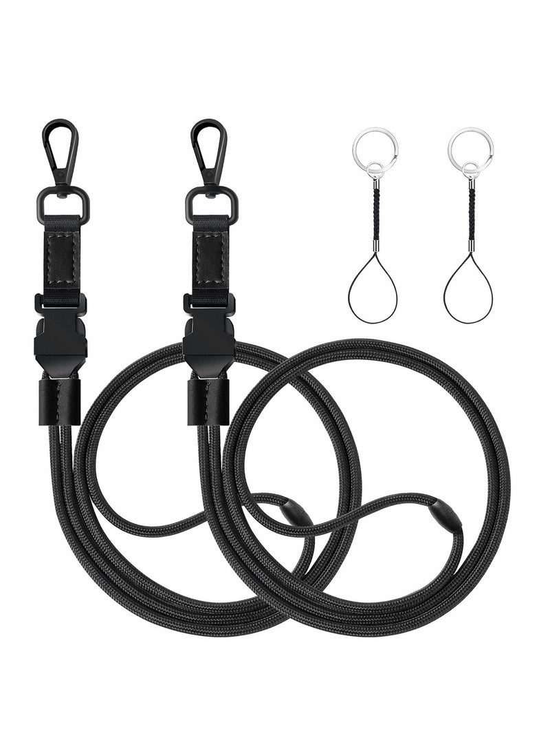 Excefore Neck Lanyard Leather Badge Lanyards Adjustable Long Strap for Badge Holders Staff Work ID Card Holder,Keychain - Image 1