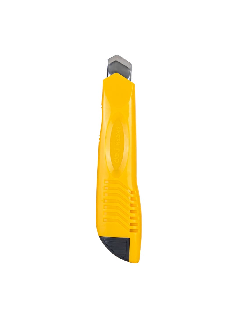 Deli E2043 Cutter - 8 Snap-Off SK5 Steel Cutter, Durable Design, Red/Yellow. - Image 3