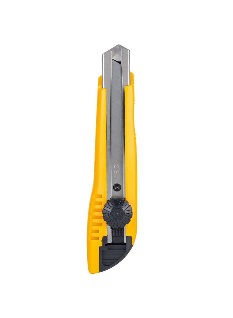 Deli E2043 Cutter - 8 Snap-Off SK5 Steel Cutter, Durable Design, Red/Yellow. - Image 2