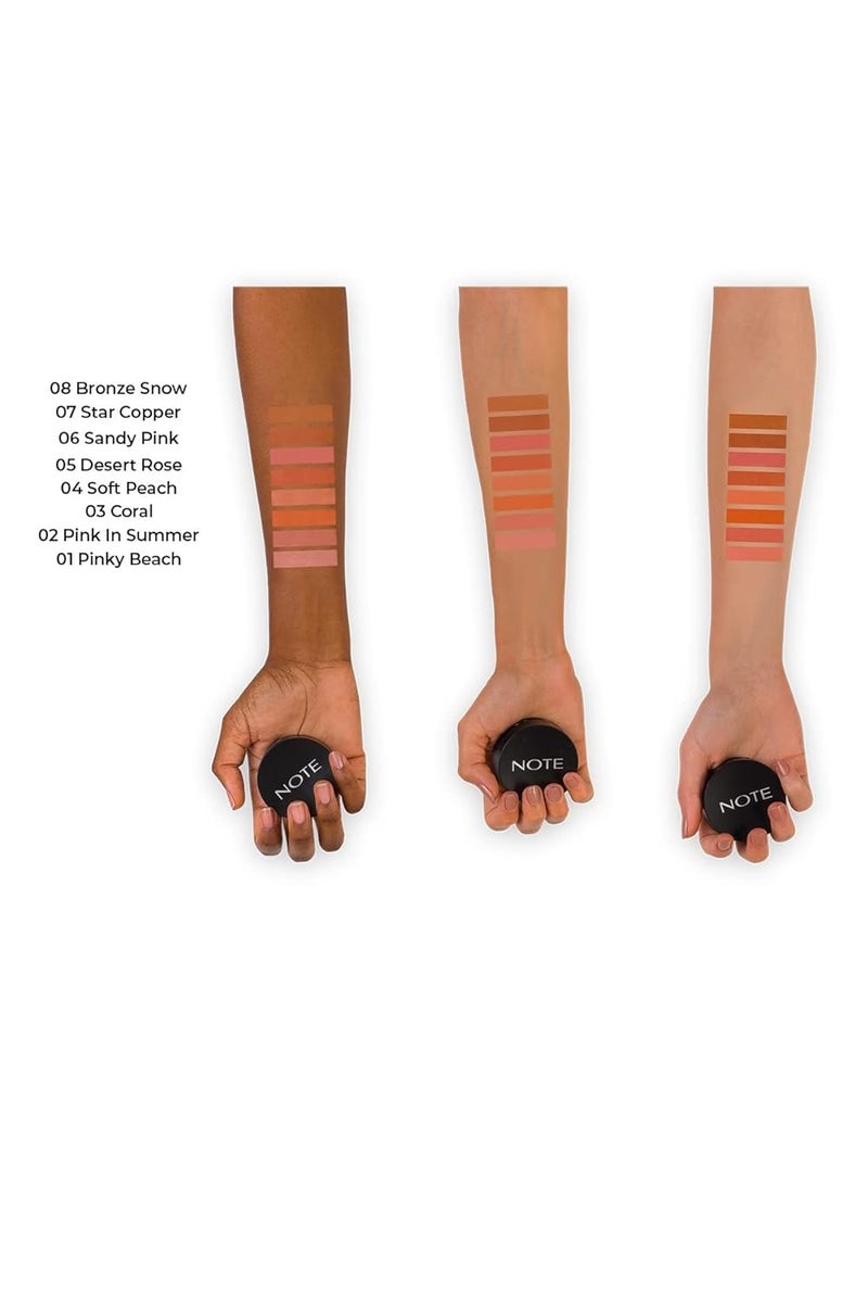 NOTE Cosmetics أحمر خدود مضيء من الحرير المضغوط 04 - Image 5