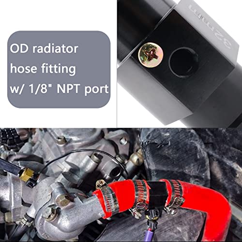 BAGARAATAN Aluminum Water Temp Meter Temperature Gauge Joint Pipe Radiator Sensor Adaptor Attachment Hose Clamps （40mm/1/8''NPT） - Image 5