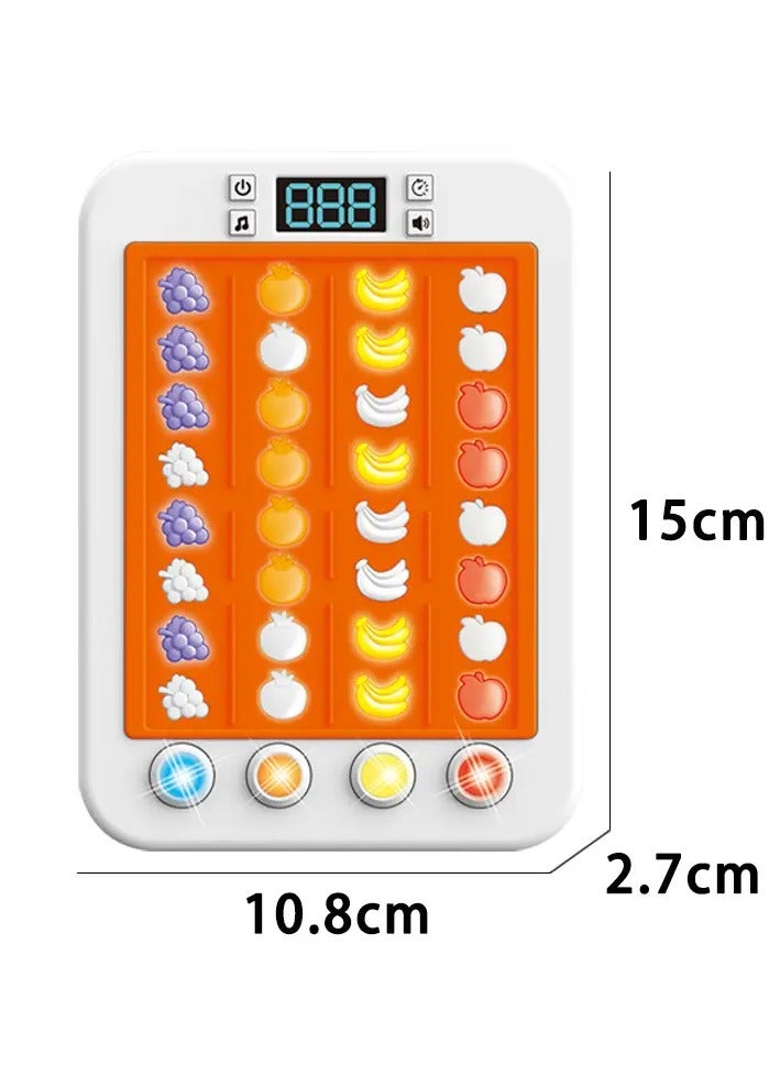 Reactivity Challenge - Engaging Fruit-Themed Rhythm Game with Light-Up Features. Interactive Handheld Puzzle Toy for Learning, Dancing, and Fun. Multi-Functional Educational Toy for Kids. - Image 3