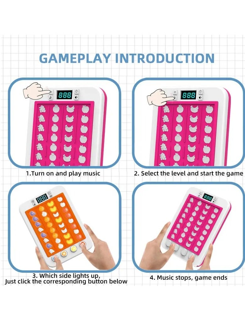 Reactivity Challenge - Engaging Fruit-Themed Rhythm Game with Light-Up Features. Interactive Handheld Puzzle Toy for Learning, Dancing, and Fun. Multi-Functional Educational Toy for Kids. - Image 4