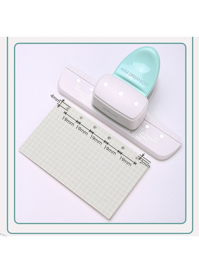 Kw-trio - 9027 Loose Leaf Hole Punch Daily Planner Adjustable 3 Hole Paper Puncher for A8 Mini / A7 / A7 Pocket / A6 / A6 Personal / A5 Size 8 Sheet Capacity Notebooks Scrapbooking Supplies - Image 1