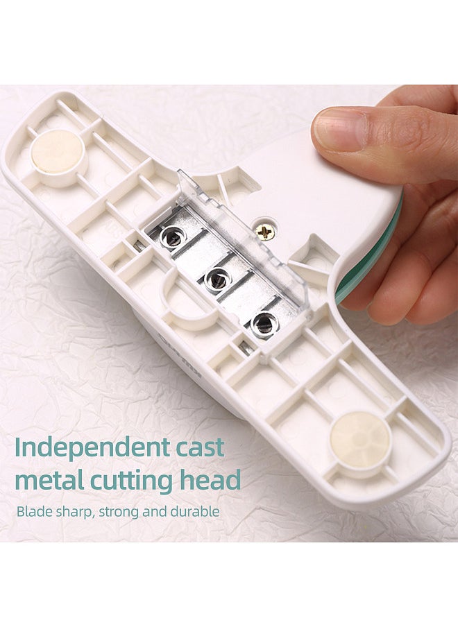 Kw-trio - 9027 Loose Leaf Hole Punch Daily Planner Adjustable 3 Hole Paper Puncher for A8 Mini / A7 / A7 Pocket / A6 / A6 Personal / A5 Size 8 Sheet Capacity Notebooks Scrapbooking Supplies - Image 1