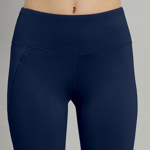 Mehrang Women High Rise Active Gym High Waist with Pocket,Tummy Control,Workout Pants 4 Way Stretch Yoga Leggings (in,Alpha,M,Regular,Navy Blue) - Image 5