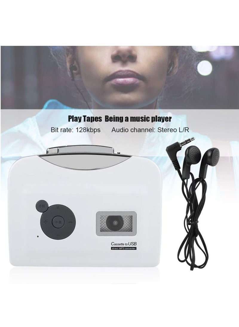 Generic - Cassette Converter Portable Cassette Tape to MP3 Converter USB Flash Drive Capture Audio Music Player Plug and Play MP3 Capture - Image 1