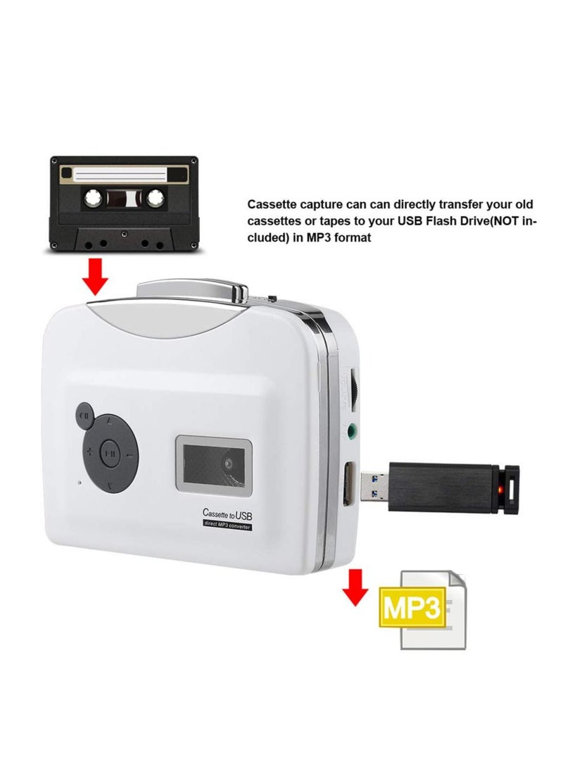 Generic - Cassette Converter Portable Cassette Tape to MP3 Converter USB Flash Drive Capture Audio Music Player Plug and Play MP3 Capture - Image 1