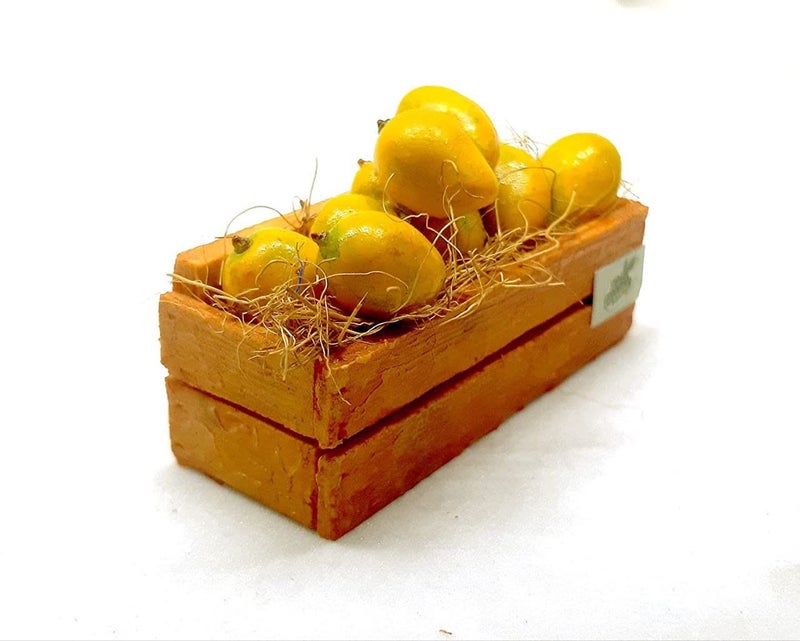 BriKSHi Mango (Aam) Fridge Magnet Miniature Food 3D Fridge Magnet Best Souvenir Gift 100% Made in India Po_1, 1 Piece - Image 1