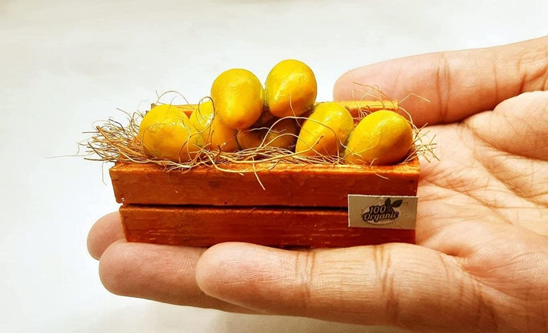 BriKSHi Mango (Aam) Fridge Magnet Miniature Food 3D Fridge Magnet Best Souvenir Gift 100% Made in India Po_1, 1 Piece - Image 2