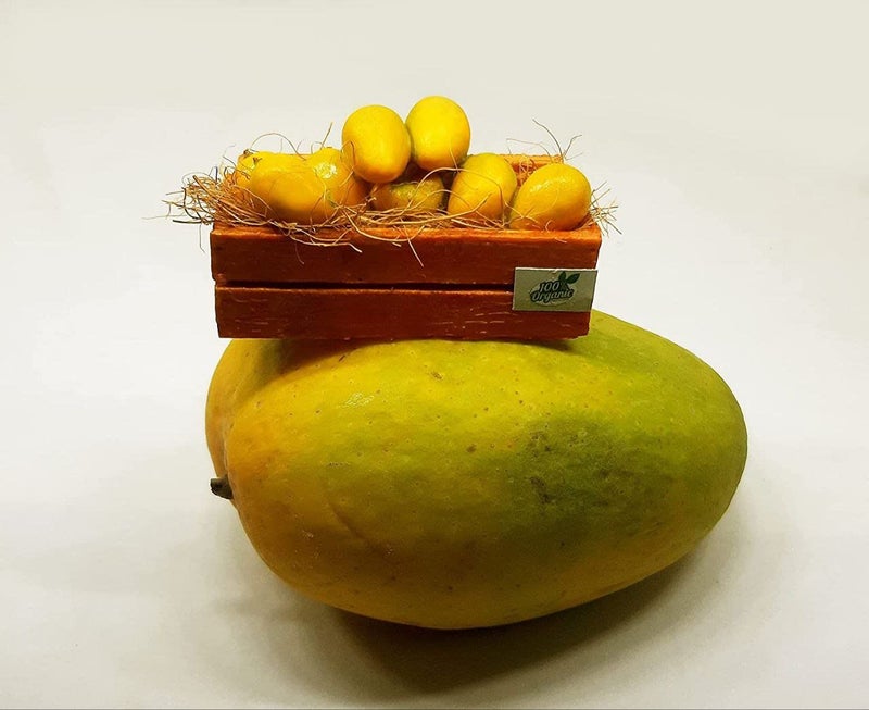 BriKSHi Mango (Aam) Fridge Magnet Miniature Food 3D Fridge Magnet Best Souvenir Gift 100% Made in India Po_1, 1 Piece - Image 3