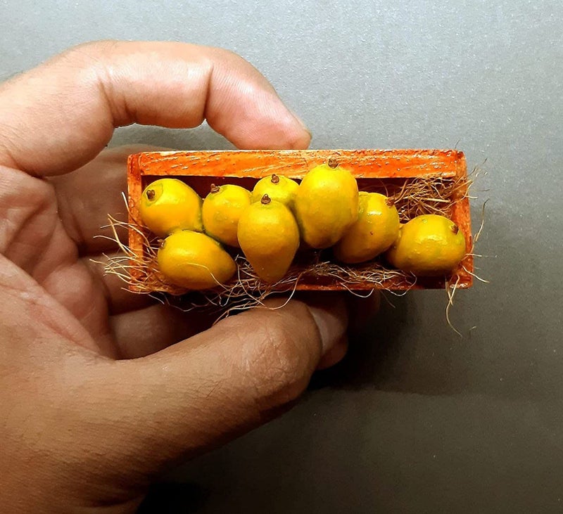 BriKSHi Mango (Aam) Fridge Magnet Miniature Food 3D Fridge Magnet Best Souvenir Gift 100% Made in India Po_1, 1 Piece - Image 5