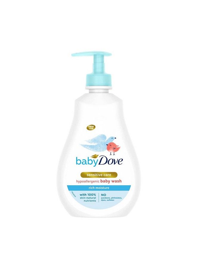 Baby Dove غسول أطفال غني بالرطوبة من الشعر إلى أخمص القدمين 400 مل، غسول للجسم بدون دموع لبشرة الطفل الناعمة، لا يسبب الحساسية، لا يحتوي على كبريتات أو بارابين - Image 1