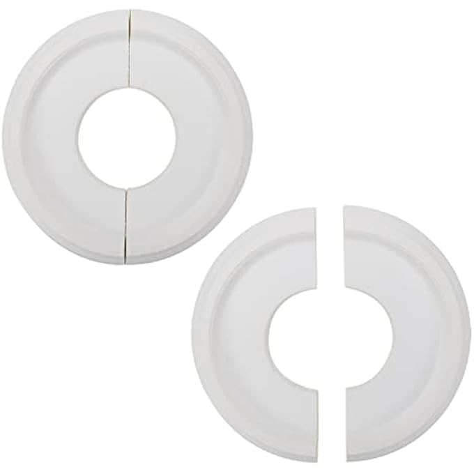 2PCS WHITE CEILING MEDALLION CEILING FAN LIGHT COVERS,SPLIT CEILING LIGHT MEDALLION FOR LIGHT FIXTURES AND CEILING FANS,9.84" OD X 3.8" ID - Image 1