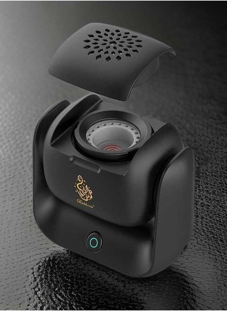 Smart Rotatable Bakhoor Incense Burner – 700°C Fast Heating, Rechargeable, Compact Cube Design with Auto Shutoff & Type-C Charging
