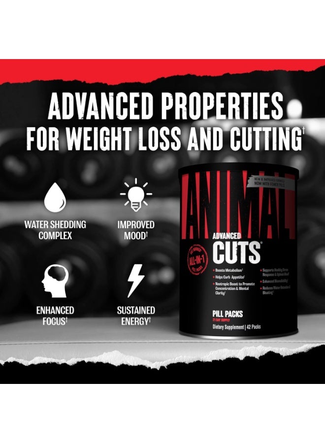 UNIVERSAL NUTRITION Animal Cuts Advanced – All-in-One Fat Burner Pill Packs | Boost Metabolism & Burn Fat – 42 Packs - Image 2