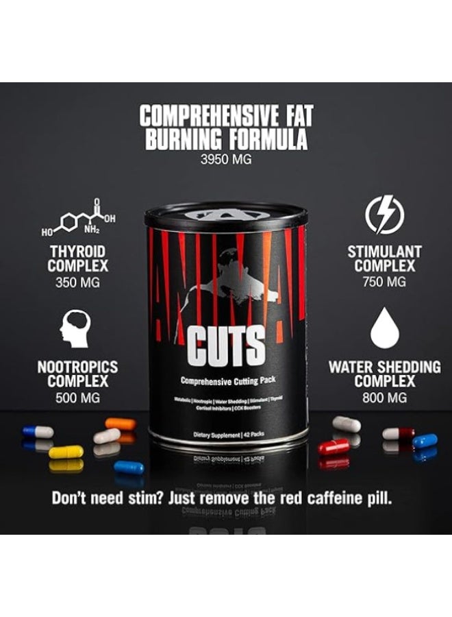 UNIVERSAL NUTRITION Animal Cuts Advanced – All-in-One Fat Burner Pill Packs | Boost Metabolism & Burn Fat – 42 Packs - Image 3