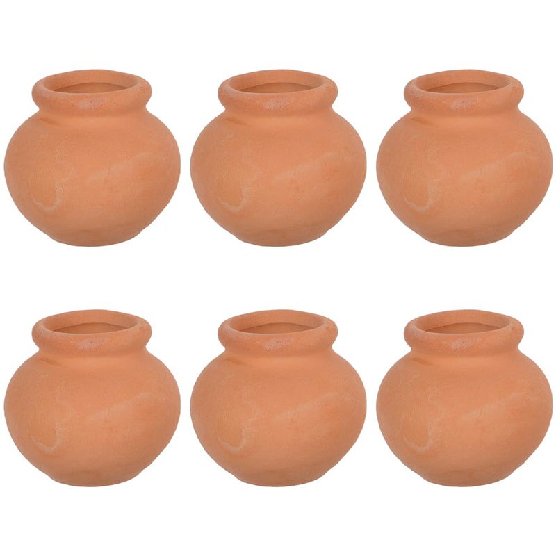 Toddmomy Mini Clay Pots 6Pcs Mini Terracotta Clay Pots Pottery Planter Flower Cotta ature Terre for DIY Garden Dollhouse - Image 1
