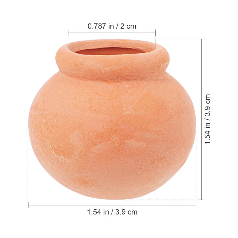 Toddmomy Mini Clay Pots 6Pcs Mini Terracotta Clay Pots Pottery Planter Flower Cotta ature Terre for DIY Garden Dollhouse - Image 5