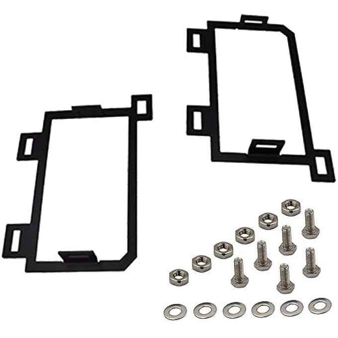 Wsays Xjmoto Compatible With 20132018 Dodge Ram 1500 Front Hidden Bumper Replacement Led Fog Light Mounting Brackets - Image 3