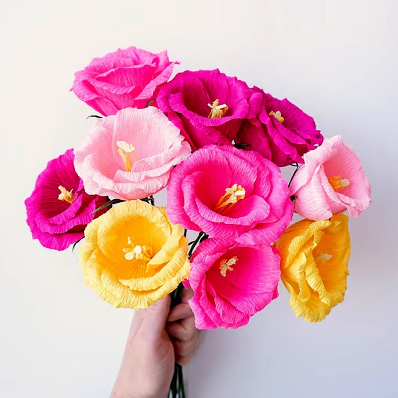 Artzone Crepe Paper, Floral Stems, Tape & Wire for Crafting Beautiful Flowers - Image 2