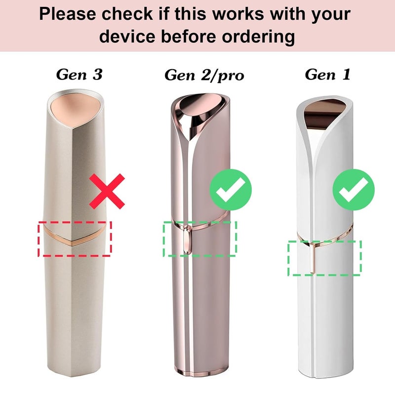 tuokiy Gen 2 Replacement Heads Compatible with Flawless Facial Hair Remover for Women, Double Ring Replacement Blades for Old Flawless, 6 Count - Image 2
