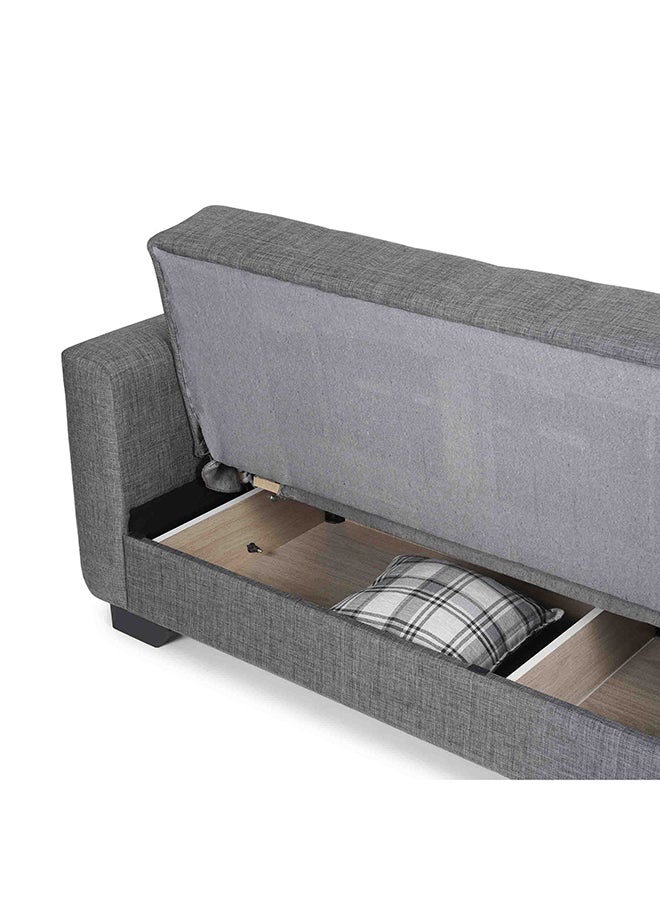 Pan Home أريكة سرير برايت بيل 3 مقاعد 76x84x212 سم رمادي  - Image 4