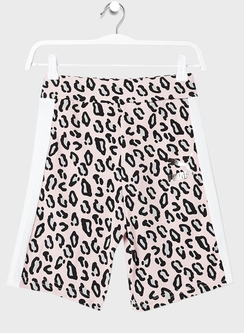 PUMA Youth Summer Roar Aop Biker Shorts - Image 1