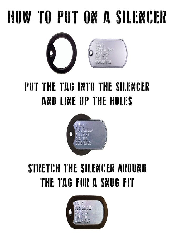 ROTHCO Black Dog Tag Silencers Set - Image 2
