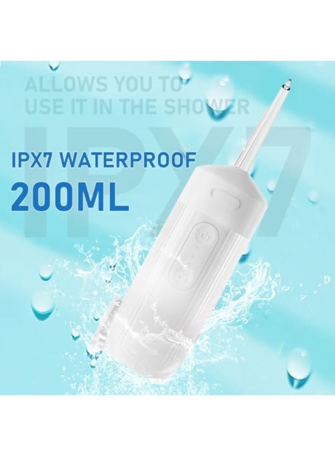 Day Wins Portable Water Flosser for Teeth Travel Mini Small Water Flosser Compact Electric Oral Irrigator Dental Flossing for Teeth Cleaning Cordless Advanced Tonsil Stone Kids Adults Braces - Image 5