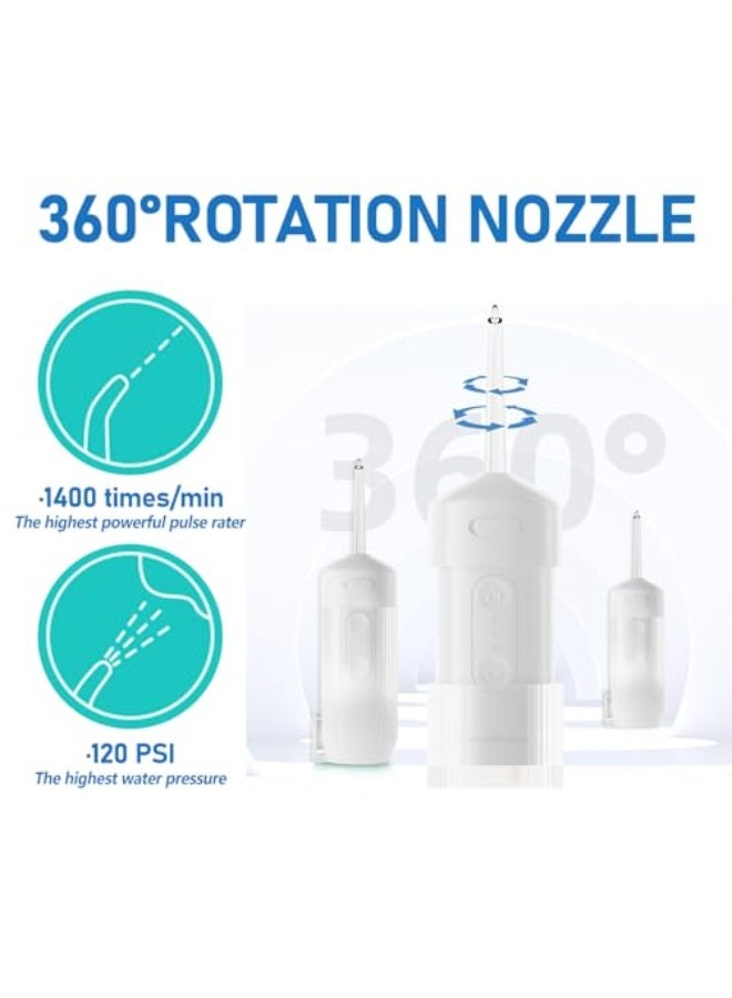 Day Wins Portable Water Flosser for Teeth Travel Mini Small Water Flosser Compact Electric Oral Irrigator Dental Flossing for Teeth Cleaning Cordless Advanced Tonsil Stone Kids Adults Braces - Image 4