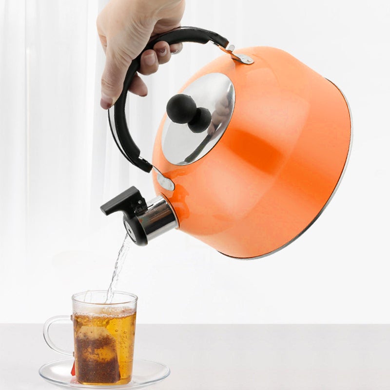1Pc Whistling Tea Kettle Practical Boiling Teapot Stainless Steel Tea Kettle - Image 1