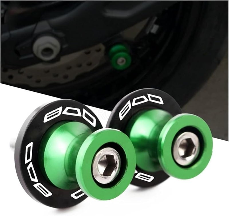 Green Motorcycle CNC Aluminum M8 Swingarm Spool Sliders Stand Screws Compatible with Kawasaki Z800 2013 2016 - Image 4