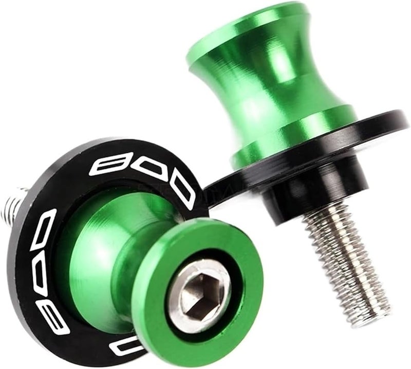 Green Motorcycle CNC Aluminum M8 Swingarm Spool Sliders Stand Screws Compatible with Kawasaki Z800 2013 2016 - Image 1
